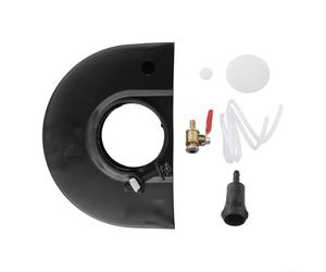 HEIBTENY Set di protezioni per smerigliatrice angolare con protezione per acqua, polvere e acqua, per macchine da taglio, copertura di sicurezza in acciaio con guarnizione e valvola in rame, 140 mm