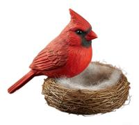 HEIBTENY Statua decorativa a forma di uccello per nido, in stile americano, simbolo di speranza, per casa, giardino, cortile, elegante, rosso, blu, verde, per scultura come Natale (modello uccello