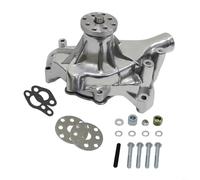 HEIBTENY Stile lungo di alluminio del corredo dell'acqua del volume elevato lucidato per Chevy per i camion di SBC 283 305 350 400 V6 1969-1987 delle automobili 1973-1989 con le guarnizioni