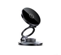 HEIBTENY Supporto magnetico wireless per auto da 15 W, con forte tenuta magnetica, testa rotante a 360°, ricarica rapida per dispositivi mobili, supporto per telefono in lega di alluminio forte