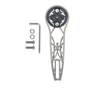 HEIBTENY Supporto per computer da bicicletta TC4 GR5 in lega ultra leggero 26 G per Garmin e faro GPS da 25 pollici, design integrato, colore grigio, tipo A (tipo largo)