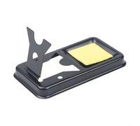 HEIBTENY Supporto per saldatore elettrico con spugna per la pulizia, accessorio per saldatura in metallo, base antiscivolo stabile, compatibile con vari saldatori per elettronica