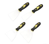 HEIBTENY Taglierina per stucco in acciaio inox, raschietto, pala, strumenti per pittura, strumenti di costruzione per riparare crepe, riempire i fori, raschiare la vernice(4pcs)