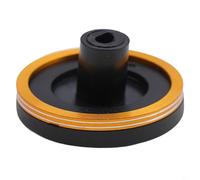 HEIBTENY Tappo per canna da pesca in lega di alluminio con accento anodizzato per anello per componenti di costruzione e riparazione di canne, base in gomma nera, 22 x 27 mm (rosso)
