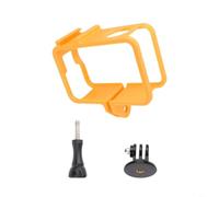 HEIBTENY Telaio di espansione Cold Shoe compatibile con DJI per Osmo Action 6, gabbia protettiva in ABS per microfoni e luci di riempimento, leggero, 7,8 x 3 x 7,5 cm (arancione)
