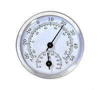 HEIBTENY Termometro igrometro per interni, per mini misuratore analogico di umidità della temperatura, 58 mm, senza batteria, in lega di alluminio, per casa, camera da letto, ufficio, soggiorno