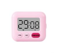 HEIBTENY Timer con grande display LCD magnetico posteriore e supporto forte allarme conto alla rovescia cronometro per cottura cottura uova promemoria compiti a casa sport blu (rosa)