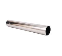 HEIBTENY Tubo di scarico per stufa, diametro 60 mm, tubo di scarico in acciaio argento per camino, per stufa a legna, camino, scaldabagno, campeggio (30 cm di lunghezza)
