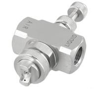 HEIBTENY Ugello spray atomizzatore ad aria 1/4 BSPT filettatura in acciaio inossidabile 304 a bassa pressione punta fine con ago regolabile per raffreddamento, umidificazione e controllo della polvere