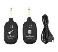 HEIBTENY UHF Wireless Guitar System Trasmettitore e Ricevitore con 30M Range, 4ms Bassa Latenza, 20Hz-20kHz Audio, Batteria Ricaricabile per Chitarra Elettrica Basso