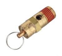 HEIBTENY Valvola di sicurezza per compressore d'aria, maschio da 1/4" per NPT, valvola limitatrice di pressione in ottone 125-270 PSI, valvola di rilascio di sicurezza per serbatoi antiruggine con