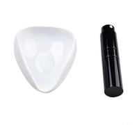 HEIBTENY Vaschetta dosatrice per caffè in ceramica con kit di bottiglie spray per riduzione statica, piastra di misurazione per pesatura e messa a terra dei chicchi di espresso, per infusione/tè