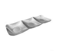 HEIBTENY Vassoio per acciaio 3 Vani 36x13cm Antiscivolo Vassoio per acciaio(Silver)