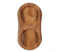 HEIBTENY Vassoio per macina pepe in legno con design a doppio scomparto per macina sale e pepe, supporto in legno di acacia e gomma per casa, cucina, ristorante (8 tipi di mal d'amore)