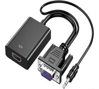 HEIBTENY VGA al convertitore compatibile HDMI con supporto audio adattatore video 1080P per proiettore PC portatile per HDTV trasmissione stabile del segnale per presentazione aziendale