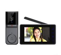 HEIBTENY Video macchina fotografica del campanello con il sistema doppio del citofono di modo e progettazione a 4,3 pollici compatta del touch screen