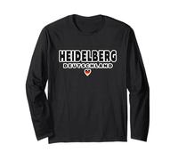 Heidelberg Deutschland Heart Imprint/Heidelberg Germania Maglia a Manica