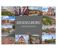 Heidelberg Impressionen (Tischkalender 2026 DIN A5 quer), CALVENDO Monatskalender: Erleben Sie die einzigartige Verbindung aus historischem Charme, ... pulsierendem Leben in der Stadt Heidelberg.