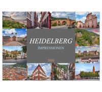 Heidelberg Impressionen (Wandkalender 2026 DIN A2 quer), CALVENDO Monatskalender: Erleben Sie die einzigartige Verbindung aus historischem Charme, ... pulsierendem Leben in der Stadt Heidelberg.