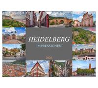 Heidelberg Impressionen (Wandkalender 2026 DIN A4 quer), CALVENDO Monatskalender: Erleben Sie die einzigartige Verbindung aus historischem Charme, ... pulsierendem Leben in der Stadt Heidelberg.