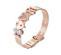 Heideman bracciali per donne in acciaio inox color oro rosa gioielli donna offerta con pietra bianca