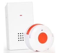 Heidemann Set ricevitore radio + trasmettitore di emergenza HX Smart SOS (trasmettitore di emergenza per cura, segnale su cellulare, espandibile, campanello radio per la cura, campanello HX bianco