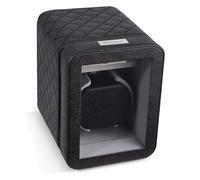 Heiden Monaco - Caricatore per orologio singolo, in pelle nera, alimentato a batteria o adattatore AC, 12 impostazioni di programmi, pelle vegana cucita a diamante, interno in morbido lino, ampio