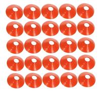 Heidouse Cini di Calcio 25pcs 7x2 Piccolo Portatile Leggero Addensare i Coni di Allenamento di Calcio con buca per la Porta di Base per Il, Il Pattinaggio, Basket, l'arancia, Campo da Pista