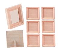 Heidouse Cornici per Immagini delle Bambole 8pcs da 1,3 Pollici in Miniatura Quadrata in Miniatura cornici Non Finite in Miniatura per Bambole per Le Bambole