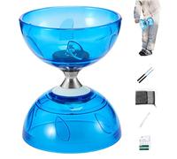Heidouse Diabolo Cinese yoyo Set Blu Portatile Grande Triplo Cuscinetto Diabolo yoyo con Bastoncino da Gioco, Stringa e Borse di Rete di Allenamento per Adulti per Adulti, Bambini, Anziani