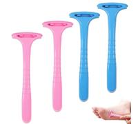 Heidouse Raschietto per la Pelle Morta, Raschietto di callo in plastica Portatile 4pc con Manico Comodo, Strumento di Cura della Pelle Lavabile Rimovibile, File di Piede