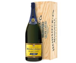 Heidsieck & Co. Monopole Blue Top Champagne Brut AOC Jeroboam 3 ℓ, Cassetta di legno