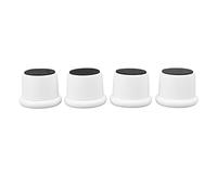 Height Adjustable Furniture Risers 4Pcs | Non Slip Furniture Pads for Sofa/Table/Cabinet | Strong ABS Material, Round Edges Family Friendly (White)