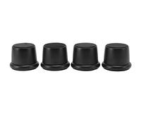 Height Adjustable Furniture Risers 4Pcs | Non Slip Furniture Pads for Sofa/Table/Cabinet | Strong ABS Material, Round Edges Family Friendly (Black)