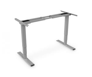 Height Adjustable Standing Desk Frame Dual motor, 3-stages, grey