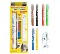Height Chart, Doodling Growth Measuring Sticker, Decorative Wall Sticker for Kids, (68.9x9.72 inches), Nursery, Bedroom, Classroom, Playroom, Fun Growth Trackers