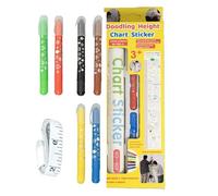 Height Chart, Doodling Height Measuring Sticker Over 6 Years Old, Paper Decorative Growth Wall Sticker, Perfect For Nursery, Kids Bedroom, Classroom, And Playroom Decor, 68.9x9.72 Inches