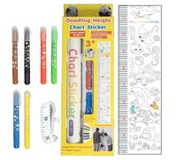 Height Chart - Growth Chart - Doodling Height Measuring - Adesivo decorativo Growth Wall Sticker for Nursery, Kids Bedroom, Classroom, Playroom, Fun And Interactive Child Growing trackerr for Home