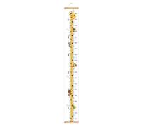 Height Chart Kids, Decorative Growth Tracker, Wood, Canvas Removable Design, with Lanyard, for Home Decor, Interior Playroom, Parenting Tool, Baby Room Wall Art