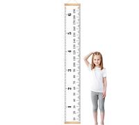 Height Chart Kids, Decorative Growth Tracker, Wood, Canvas Removable Reusable Design, with Lanyard, for Home Decor, Interior Playroom, Parenting Tool, Baby Room Wall Art