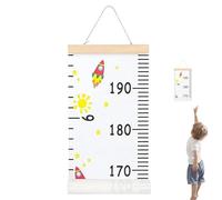 Height Chart Kids, Decorative Growth Tracker, Wood, Canvas Removable Reusable Design, with Lanyard, for Home Decor, Interior Playroom, Parenting Tool, Baby Room Wall Art