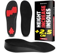 Height Increase Insoles for Men (+2,5 cm) Instant Height Booster Insoles, Trim to Fit, Comfortable, Shoe Heel Lift (41-42)