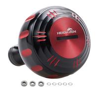 HEIGHTEN Manopola per mulinello da pesca Shimano Daiwa Baitcasting Stradic FK 5000 Saragosa SW Ocea Jigger Torium Speedmaster (45 mm, nero e rosso) (0087)