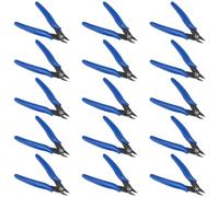 HEIHAK Confezione da 15 mini tagliafili da 170 cm, mini tagliafili da 12,7 cm, cesoie laterali piccole per elettronica, artigianato, gioielli, blu