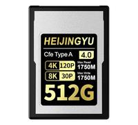 HEIJINGYU Scheda di memoria CFexpress 4.0 da 512 GB di tipo A, velocità di lettura fino a 1750 MB/s e velocità di scrittura 1750 MB/s per registrazione 4K 120P, 8K 30P per fotocamere Alpha & FX