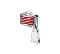 HeIL FIN-B-B - Microfono cromato con microfono LED rosso
