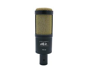 Heil PR 40 Microfono dinamico per streaming, podcast, registrazione e trasmissione, microfono XLR per musica dal vivo, risposta ad alta frequenza, suono fluido, rifiuto del rumore posteriore superiore, nero e oro