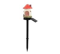 Heilanole 1 Pz Luce Solare Resina Novità Impermeabile Piccola Casa Led Pavimento Spina Luce per Giardino Esterno Prato Decorazione B