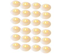 Heilanole 24 Confezione di 3" Candele Galleggianti A LED Che Trema Impermeabili per Vasi Cilindrici, Decorazioni per Matrimoni