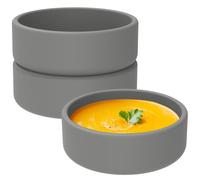 Heilanole Stampo In Silicone Grigio 3 Pcs Set, Tazze di Bracconiere Antiaderente per Friggitrice, Caldaia A Microonde e